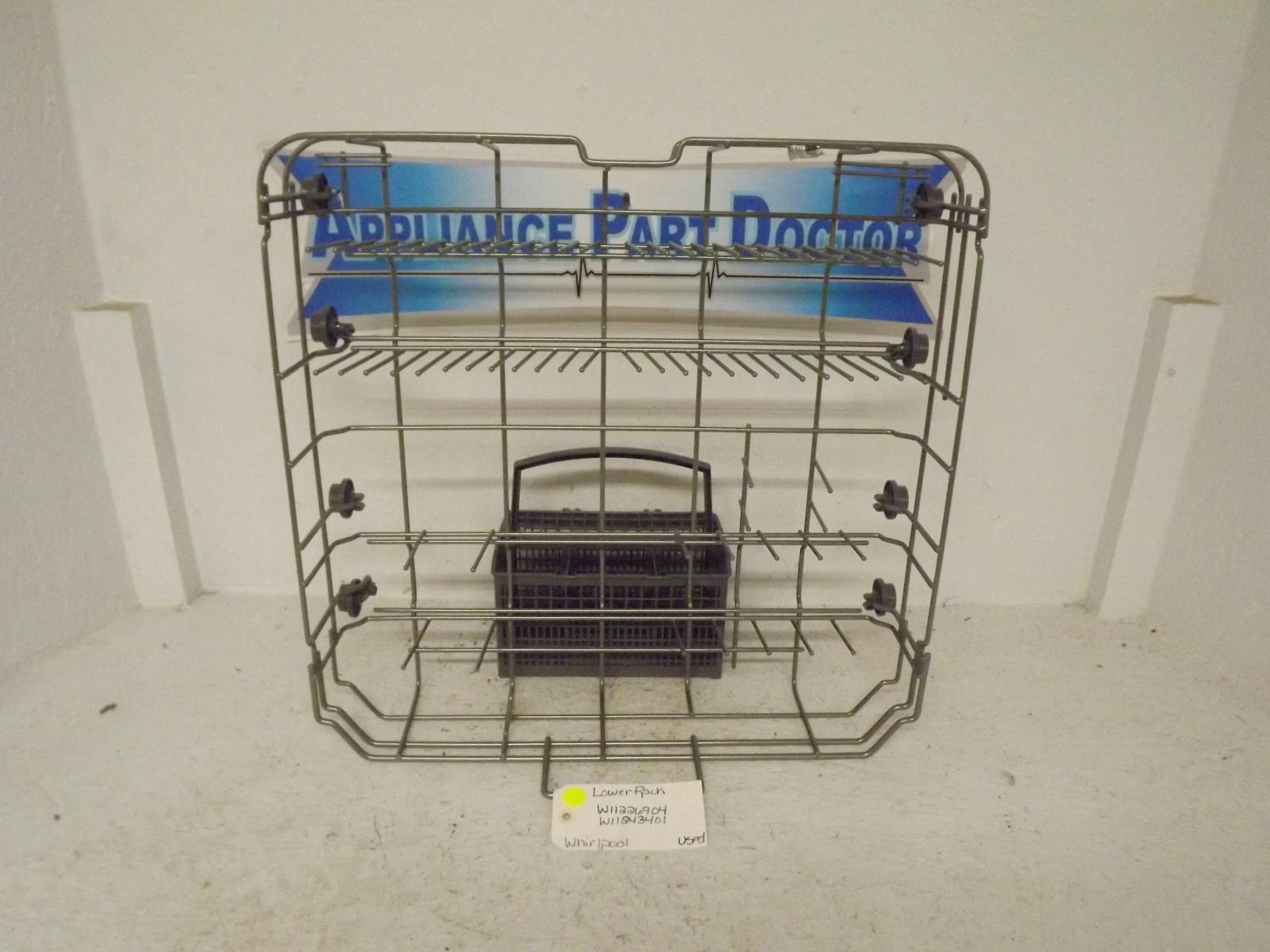 Whirlpool Dishwasher W11226904 W11243401 Lower Rack Used Whirlpool Dishwasher W11226904 W11243401 Lower Rack Used
